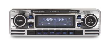 Autoradio avec DAB+, USB et Bluetooth 4x75Watt – Look retro chrome (RMD120DAB-BT) 1