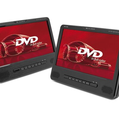 Set of 2 DVD Players - 9" with USB and Battery - Black (MPD298)