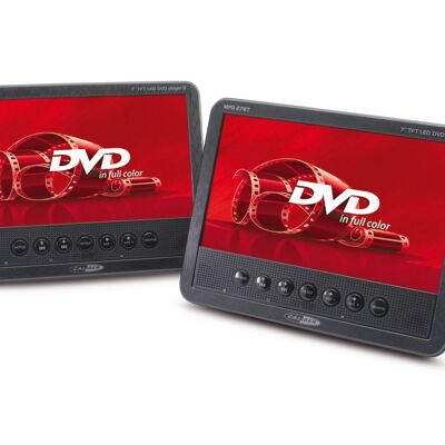 Reproductor de DVD portátil de 2" a 7" con USB y batería - Negro (MPD278T)