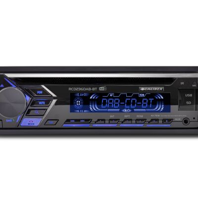 Autoradio mit Bluetooth und DAB+ – CD/USB/SD 4x75Watt – Schwarz (RCD236DAB-BT)