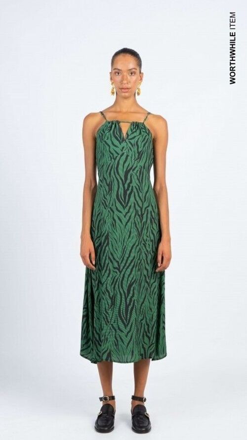 Green printed dress / Hybrids