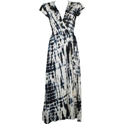 Long Dress Tokyo Tie Dye Black