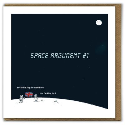 Funny Birthday Card - Space Argument