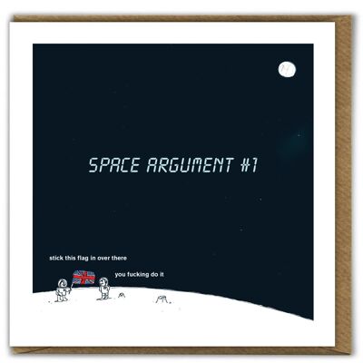 Funny Birthday Card - Space Argument