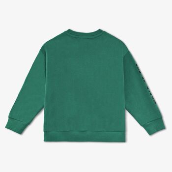 Sweatshirt brodé pour enfants en Coton Bio Vert 2