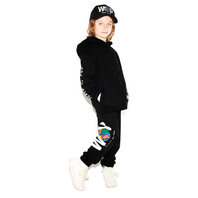 Pantaloni da jogging per bambini in cotone biologico Nero