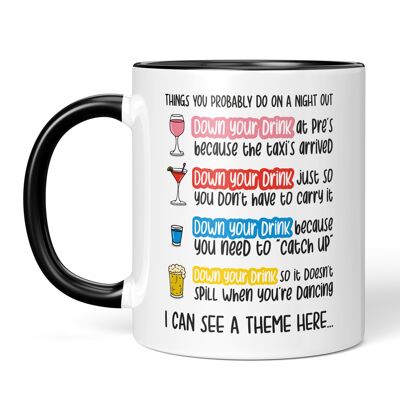 Down Your Drink Night Out Mug