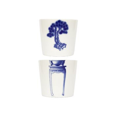 Bonsai Cups-Pine, café et thé en porcelaine, design artistique, articles à boire, ensemble de tasses, cadeau de mariage, meilleur cadeau pour elle/lui