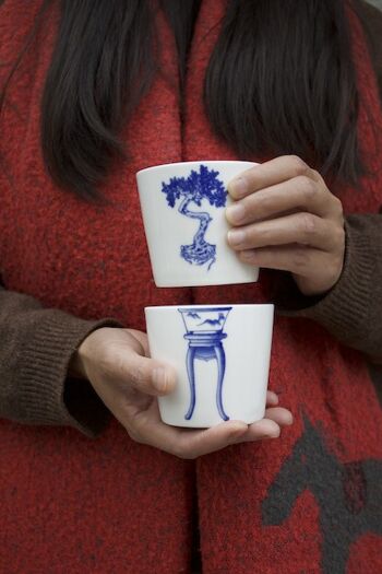 Bonsai Cups-Banyan, café et thé en porcelaine, design artistique, articles à boire, ensemble de tasses, cadeau de mariage, meilleur cadeau pour elle/lui 4