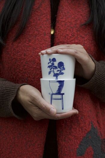 Bonsai Cups - Chrysant, café et thé en porcelaine, design artistique, articles à boire, ensemble de tasses, cadeau de mariage, meilleur cadeau pour elle/lui 4