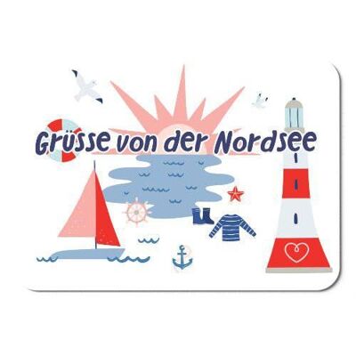 Grüße von der Nordsee Postkarte