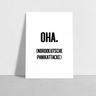 Oha (norddeutsche Panikattacke) Kunstdruck