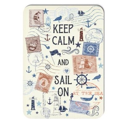 Keep calm ... Sail on Postkarte