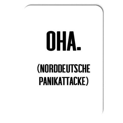 Oha - Nordeutsche Panikattacke Postkarte