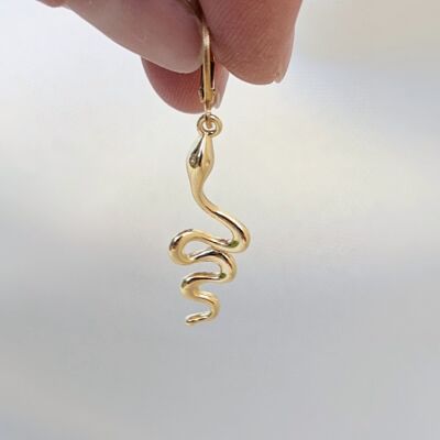 Earring (single) NYC - 6- Golden snake