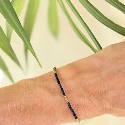 Marseille bracelet - Blue 2 mm: lapis lazuli