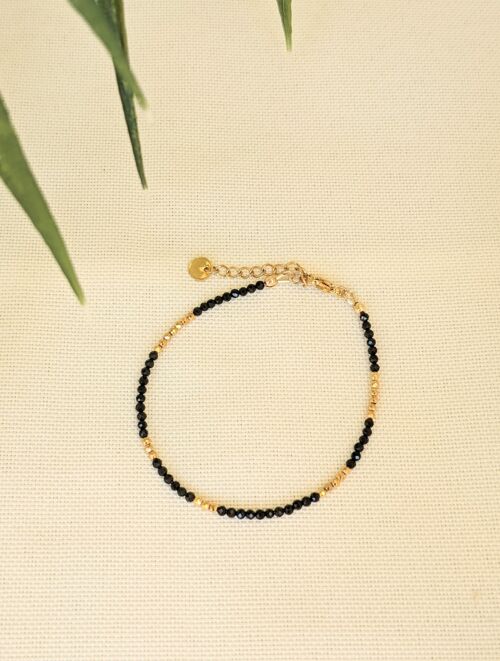 Bracelet Marseille - Noir 2 mm: onyx