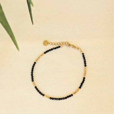 Marseille bracelet - Black 2 mm: onyx