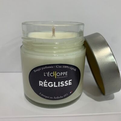 SCENTED CANDLE 100% VEGETABLE SOYA WAX - 180 G LIQUORICE