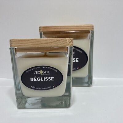 100% VEGETABLE WAX SCENTED CANDLE - 6X6 80 G LIQUORICE