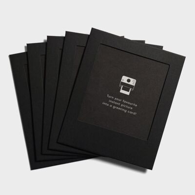 5x Black Instant Photocards