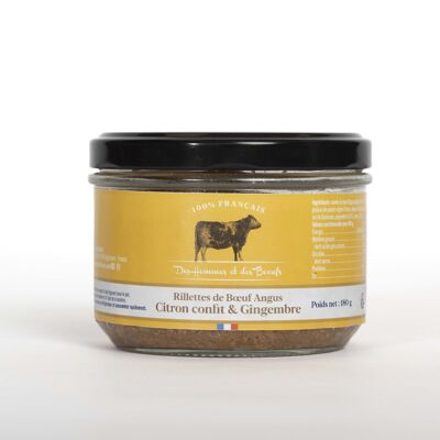 Rillettes de ternera Angus, limón confitado y jengibre - 180 g