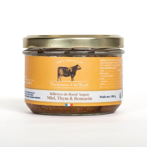 Rillettes de Bœuf Angus miel, thym et romarin - 180 g