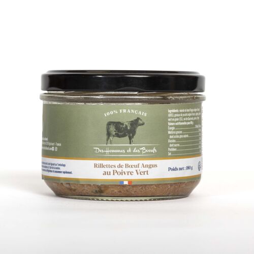 Rillettes de Boeuf Angus poivre vert - 180 g