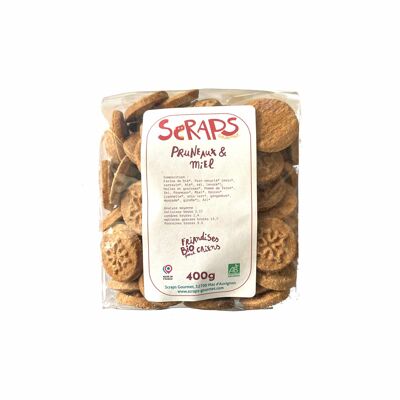 Scraps - friandises bio pour chiens - Pruneaux & Miel VRAC / 400g