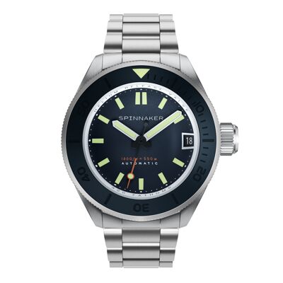 SP-5098-22 Reloj automático japonés Spinnaker para hombre - Brazalete de acero inoxidable - 3 manecillas con fecha, bisel giratorio