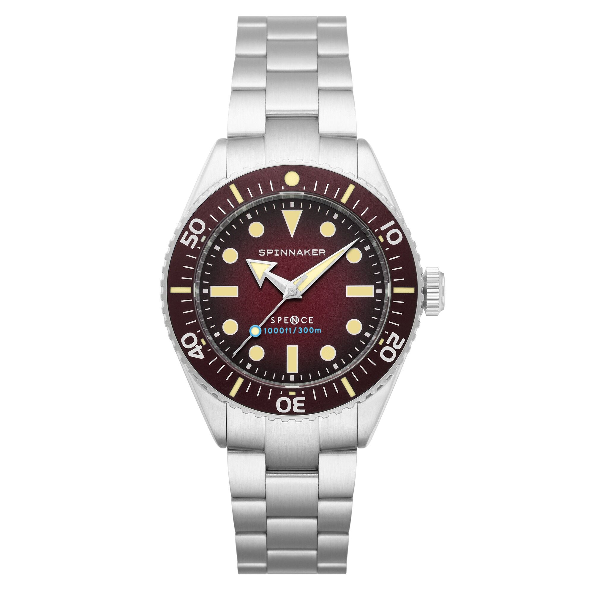 SP-5097-55 - Orologio da uomo automatico giapponese Spinnaker - Bracciale in acciaio + pelle - 3 lancette, lunetta girevole unidirezionale