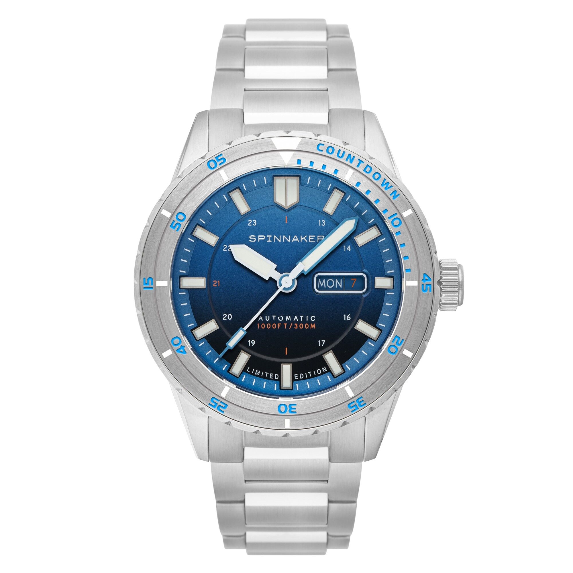 SP-5104-22 Orologio da uomo automatico giapponese Spinnaker - Acciaio inossidabile + cinturino NATO - 3 lancette con data