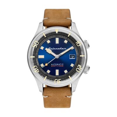 SP-5062-05 - Orologio da uomo automatico giapponese Spinnaker - Cinturino in vera pelle cucito a mano - 3 lancette con data