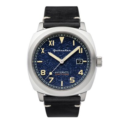 SP-5071-02 - Reloj automático japonés para hombre - Correa de cuero genuino cosida a mano - 3 manecillas con fecha