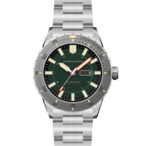 SP-5099-55 - Orologio da uomo automatico giapponese Spinnaker - Bracciale in acciaio inossidabile - 3 lancette con data e giorno, lunetta girevole unidirezionale