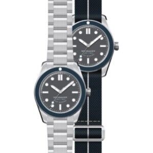 SP-5094-11 - Orologio da uomo automatico Spinnaker giapponese - Cinturino in acciaio inossidabile + nylon - 3 lancette, lunetta girevole unidirezionale