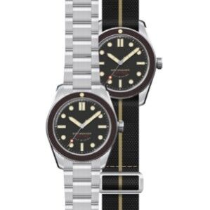 SP-5094-22 - Orologio da uomo automatico giapponese Spinnaker - Bracciale in acciaio inossidabile + nylon - 3 lancette, lunetta girevole unidirezionale