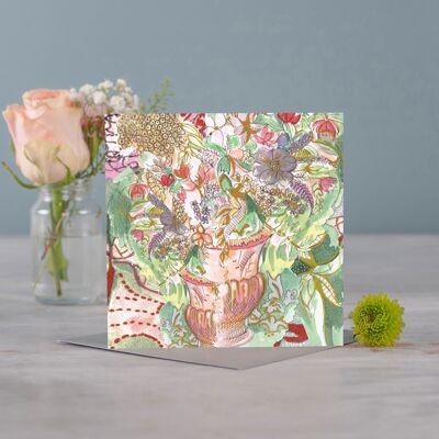 Earth Lime Bloom Greeting Card