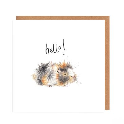 Ruby Guinea Pig Hello Card