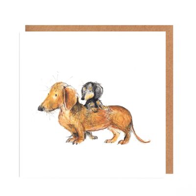 Matilda and Robyn Dachshund Card for all Occasions