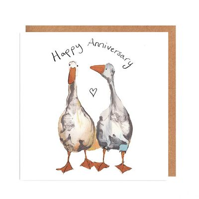 Pair of Geese Happy Anniversary Card