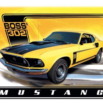 Plaque metal FORD MUSTANG BOSS 302