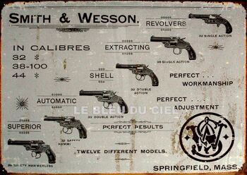 Plaque metal Smith et Wesson Revolvers