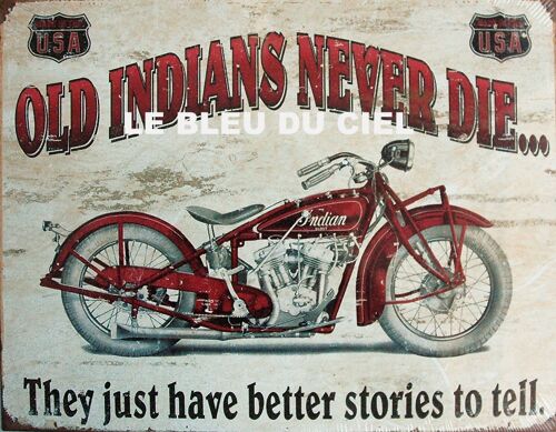 Plaque metal Indians - Better stories