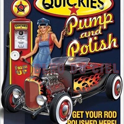 Plaque metal Quickies Pump and polish