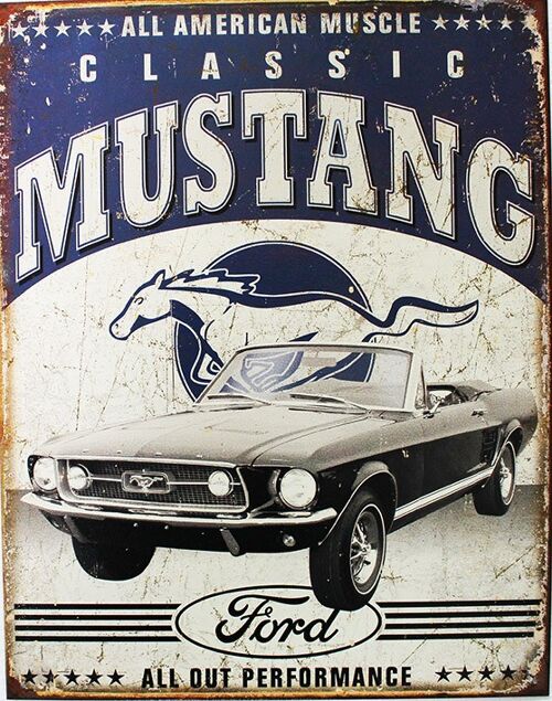 Plaque metal Ford Mustang Classic