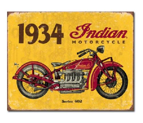 Plaque metal INDIAN MOTORCYCLES 1934
