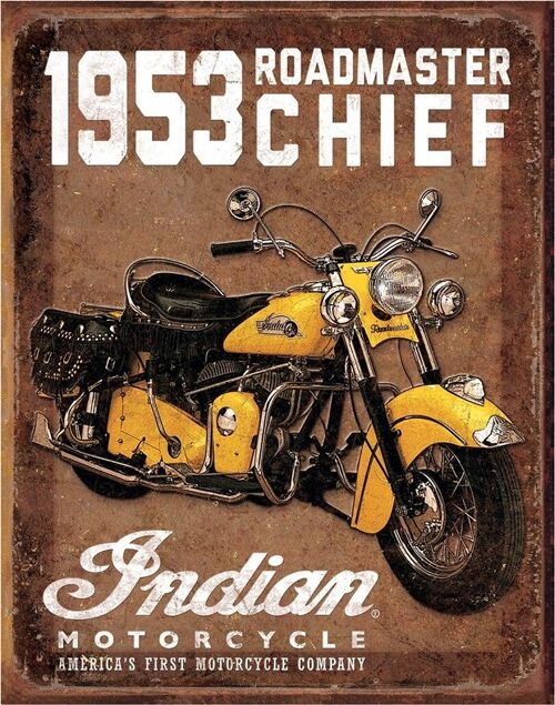 Plaque metal Indian Roadmaster 1953