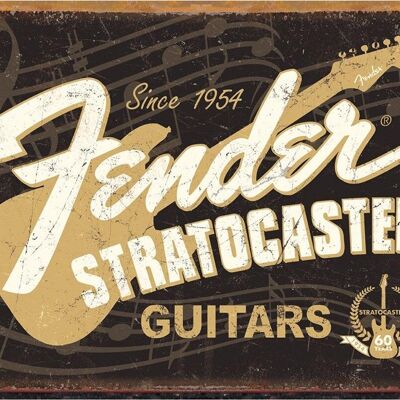 Plaque metal FENDER STRATOCASTER 60th