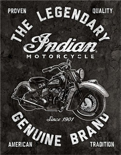 Plaque metal INDIAN Motorcycles - Legendary